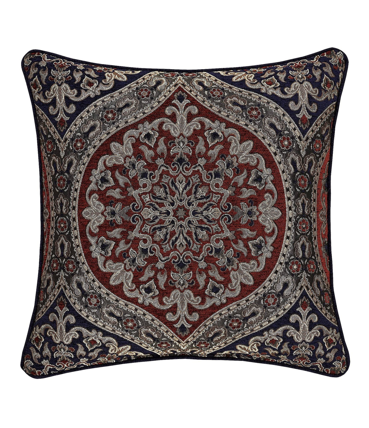 J Queen New York Red Taormina 20 inch Square Decorative Throw Pillow
