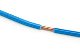 50 Feet (15 Meter) – Insulated Solid Copper THHN / THWN Wire – 12 AWG, Wire is Made in the USA, Residential, Commerical, Industrial, Grounding, Electrical rated for 600 Volts – In Blue
