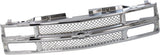Garage-Pro Grille Assembly Compatible with CHEVROLET C/K FULL SIZE P/U 1994-2000/SUBURBAN 1994-1999 Mesh Insert All Chrome with Dual/Composite HL